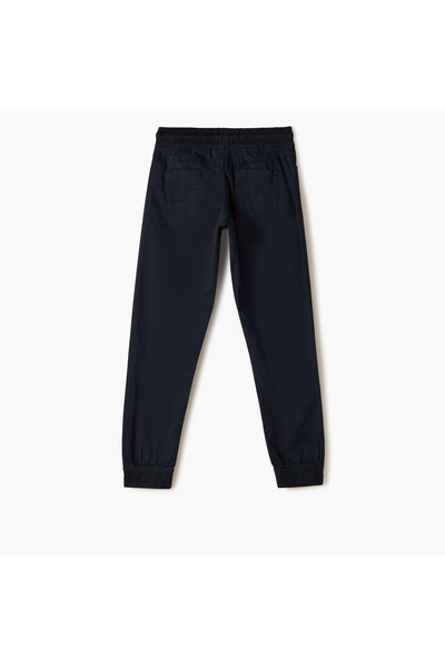 Juniors Solid Pants with Drawstring Closure