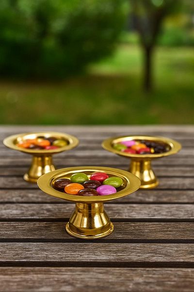 ada home elegant Set of 6 Decorative Gold Coffee Side Presentation Holder Macaron Holder