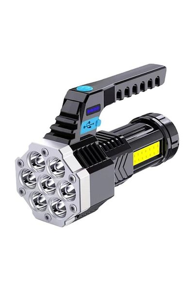 longziming Lanterna LED reincarcabila, Longziming, ABS, 4 moduri, Indicator nivel baterie, Rezistenta la apa, N