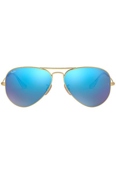 Ray-Ban Ray‑Ban RB3025 112/17 – Ochelari de Soare Unisex, Gold / Blue Flash Mirror, 62 mm