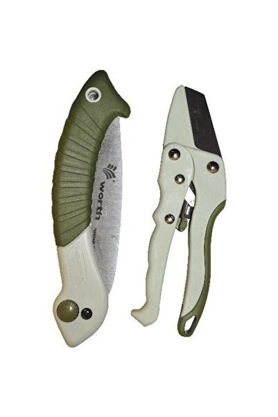 Agromak Set Foarfeca si Fierastrau Crengi By-Pass Deluxe, AGROMAK