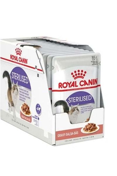 Royal Canin 12 pieces wet sterilized food slices in brown gravy 85g