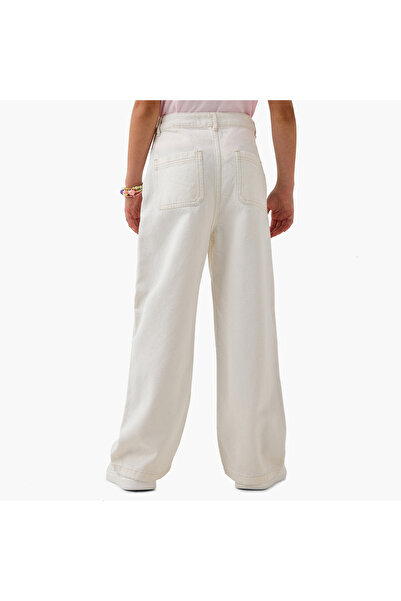 ELIGO Girls' Wide Leg Jeans
