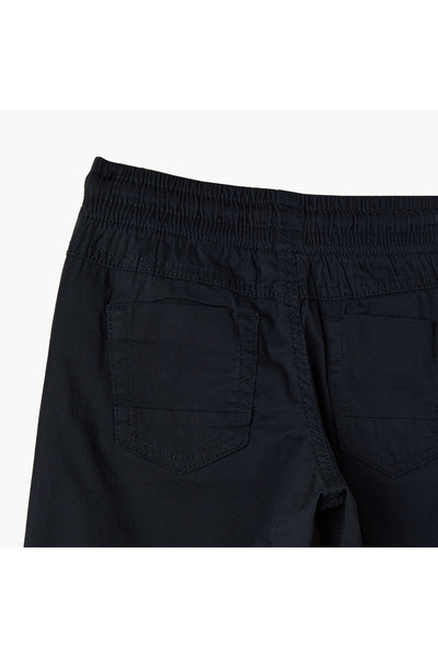 Juniors Solid Pants with Drawstring Closure