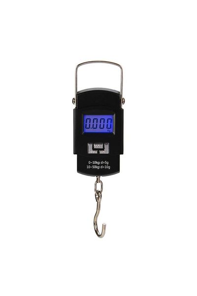 OEM Digital luggage scale 50kg, black, dimensions 115x57x22mm, LCD screen