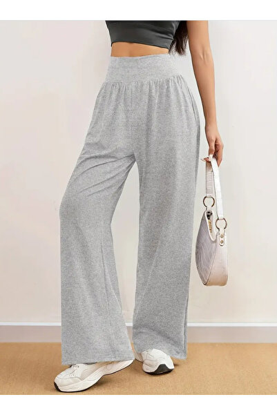 TONFİX LİFE GRİ Kadın Bol Paça Eşofman Altı Esnek Rahat Bol Kesim TONFİX