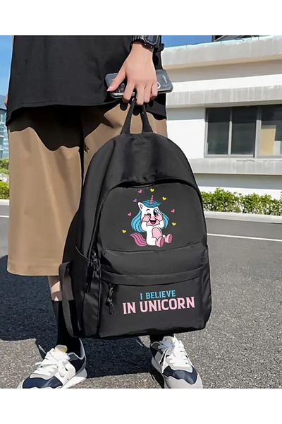 Touz Moda Unicorn Printed School, Dershane, Course Backpack