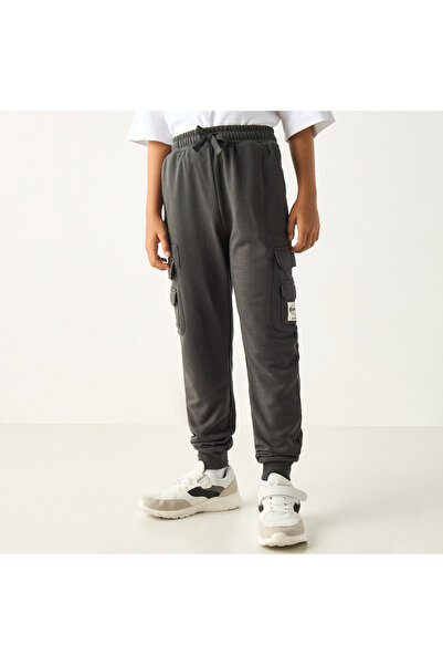 Juniors Applique Detail Cargo Joggers with Drawstring Closure