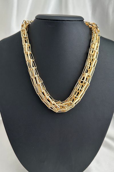 Modex Multi-Row Chain Design Necklace (40cm)