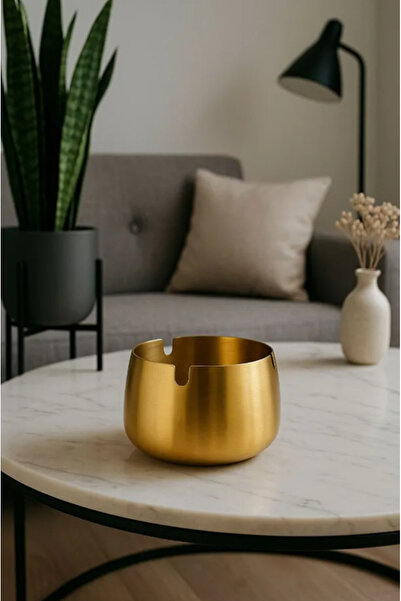 Genel Markalar Gold Metal Küllük Modern Tasarım Şık ve Zarif Küllük Gold Kül ...