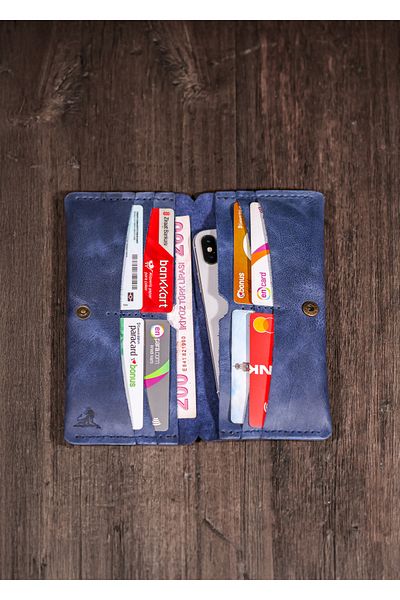 Derimoda Genuine Leather Long Wallet – Handmade Vintage Sti