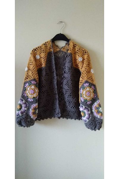 Guashe Hand Knitted Motif Cardigan