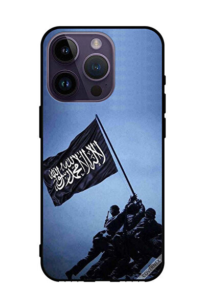 Covernex غطاء حماية لهاتف آيفون 14 برو من آبل - جنود ينهضون - علم المملكة الع...