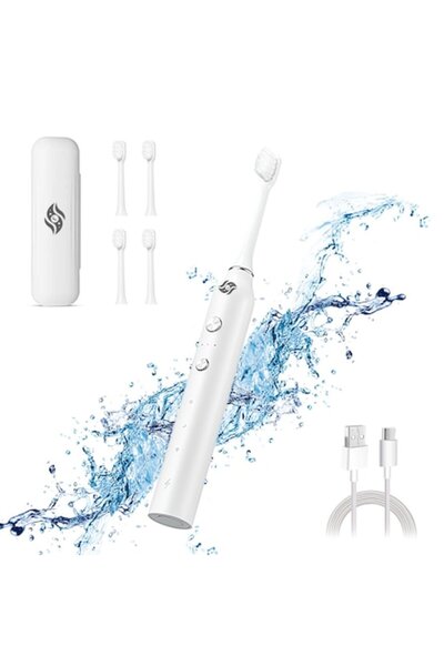 JFlow Periuță de dinți sonică, Jetflow, portabilă, impermeabilă, curățare avansată, 3 moduri, până la 200 de zile de utilizare,