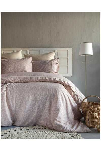 Apricitas HOME Çift Kişilik Pamuk Krep Nevresim Takımı GALVIN BEIGE