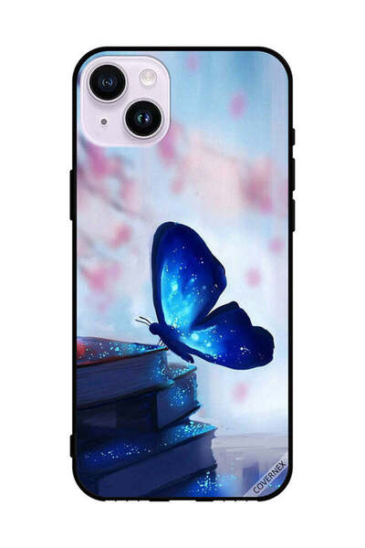 Covernex غطاء حماية لهاتف Apple iPhone 14 - فراشة على الكتب