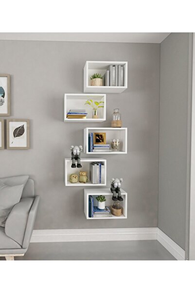 Dekormer Design Kitaplık Yeni Raf 5 li