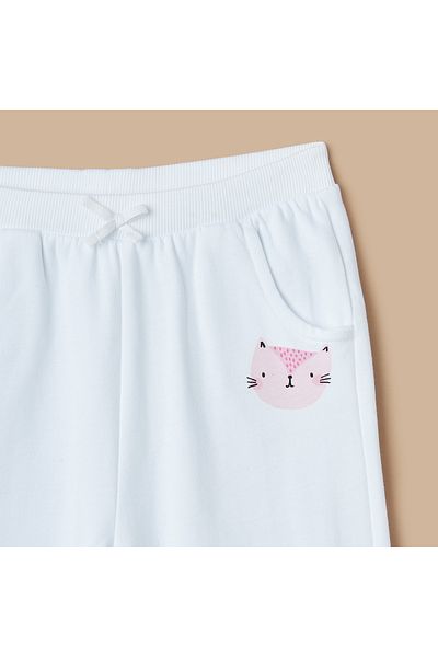 Juniors Cat Print Joggers with Pockets