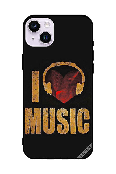 Covernex غطاء حماية لهاتف Apple iPhone 14 Vintage I Love Music