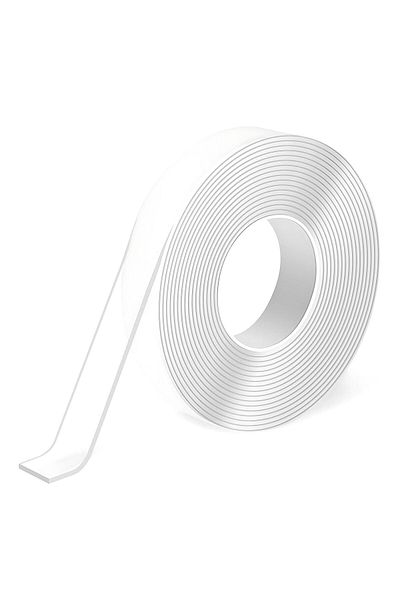 Biki Transparent Double-Sided Adhesive Tape - Washable, Waterproof, Heavy Duty, Reusable (2 meters)