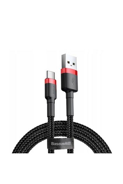 Baseus USB to Type-C Cable, Fast Charge, 3A, 480Mbps, 0.5m, Baseus Cafule CATKLF D91, Red/Black