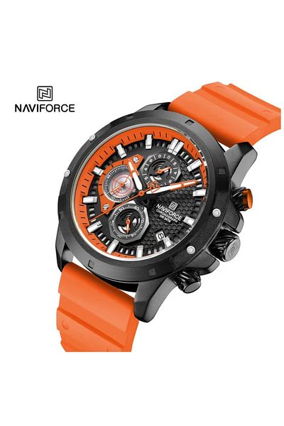 Naviforce Men's Chronograph Sport Watch – Waterproof Analog-Digital Luminous Hands Silicone Strap