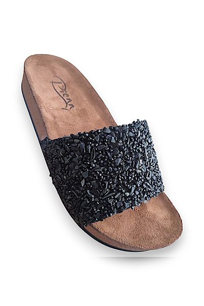 Pienn 323 Black Stone Comfortable Sole Daily Women's Slippers