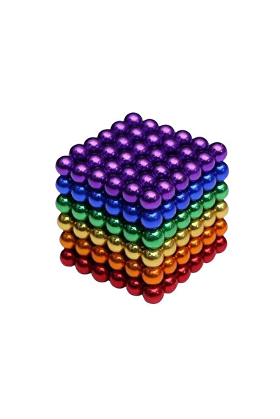 Unichrome 216 Adet 5mm Manyetik Top Seti Sihirli Mıknatıslı Küp Yapı Oyuncak Stres Rahatlama Eğlenceli