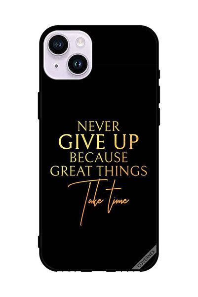 Covernex غطاء حماية لجهاز Apple iPhone 14 لا تستسلم أبدًا لأن الأشياء العظيمة...