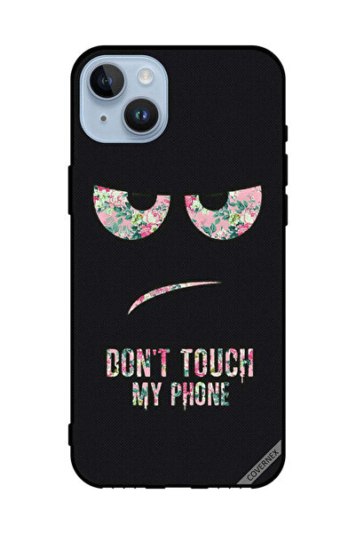 Covernex غطاء حماية لهاتف Apple iPhone 14 Plus مطبوع عليه عبارة "لا تلمس هاتفي"