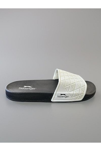 Slazenger White Black Men's Pool Beach Comfort Slippers