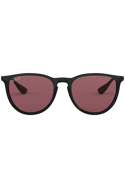 Ray-Ban Ray-Ban RB4171 601/5Q – Unisex Erika Sunglasses, Black / Purple Polarized, 54mm