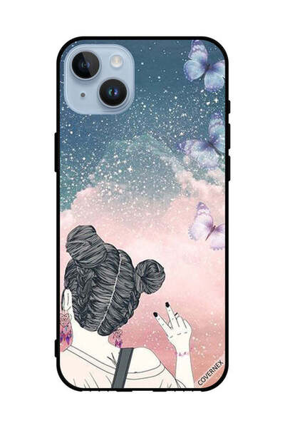 Covernex غطاء حماية لهاتف Apple iPhone 14 Plus فتاة تصنع علامة النصر