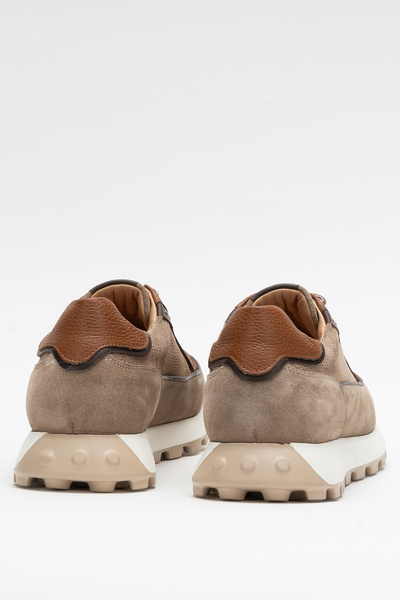 Dericlub Deri̇club Men's Thick Sole Lace-Up Casual Shoes Real Suede Leather Cr 2683 Mink