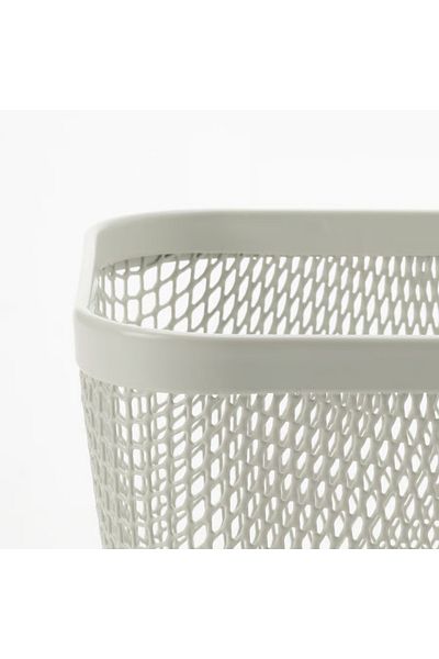 IKEA Food storage basket, metal/white, 14x14x10 cm
