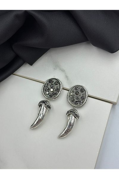 Duéra Silver Ivory Figured Brand Model Summer Design Dangle Women's Earrings