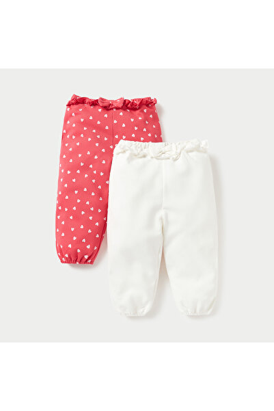 Juniors Assorted Joggers with Bow Detail and Elasticated Waistband - Set of 2