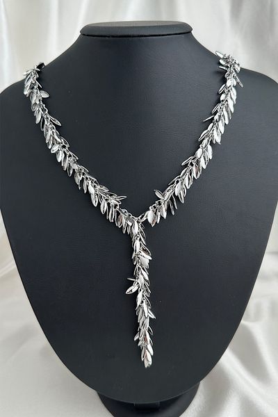 Modex Adjustable Y Necklace with Moving Leaf Detail (60cm)