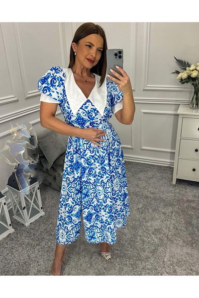 BiaBella Rochie cu guler Mia bleu