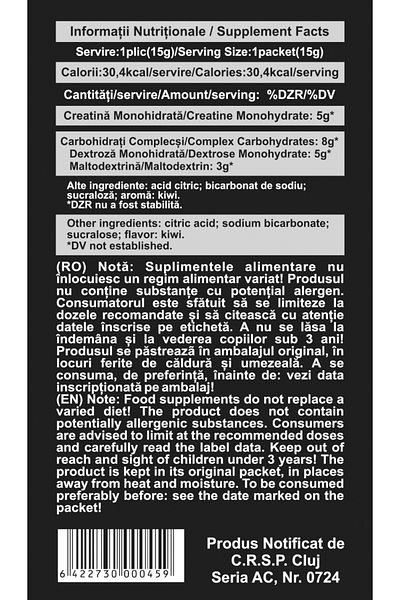 Natural Plus Effervescent Creatine 25 sachets
