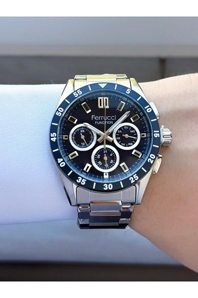 Ferrucci Men's Functions Active Metal Cord Wrist Watch