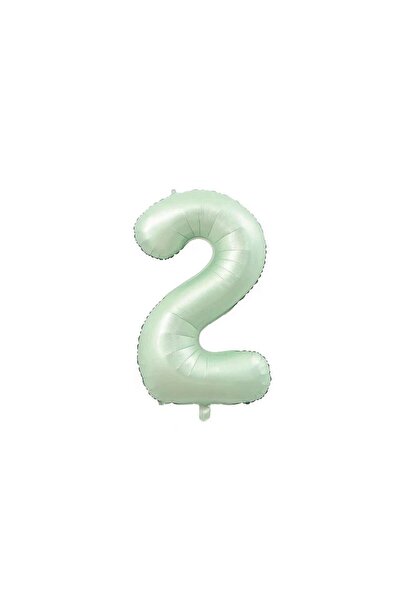 Fenix Dukkan Number Foil Balloon Water Green Color 2 (32 Inch 74 cm)