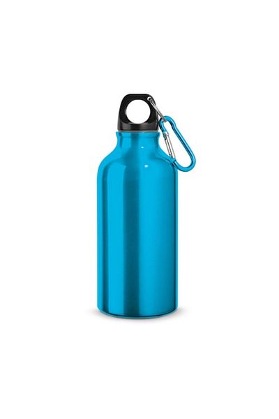 dalimag Aluminum Sports Bottle with Carabiner, 400 ml, Light Blue - Dalimag
