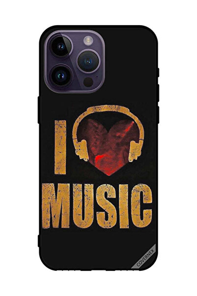 Covernex غطاء حماية لهاتف Apple iPhone 14 Pro Max Vintage I Love Music