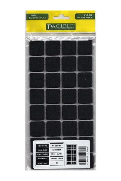 artisania Pacific 6025 Bl Adhesive Felt 25 mm X 25 mm Black