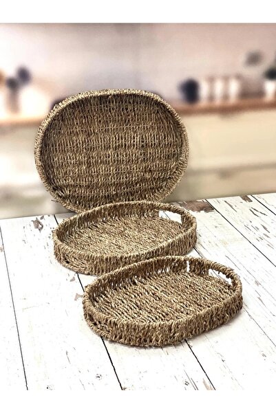 Perotti Picnic Wicker 3-Piece Tray 41/35/32 cm Tkebt Single Color