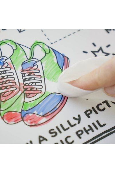 Babies Basic Reusable Silicone Colouring Mat with Pens and Travel Case - Magic Phil