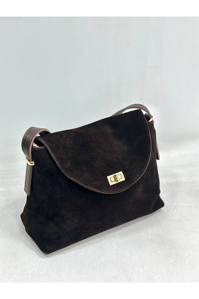 My Easy Shop Women's Bag Genuine Leather Suede Shoulder Bag