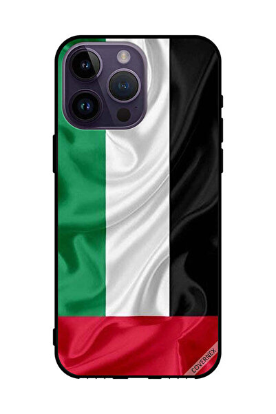 Covernex غطاء حماية لهاتف أبل آيفون 14 برو ماكس - قماش علم الإمارات العربية ا...