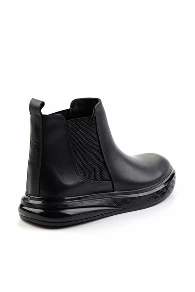 Bambi Siyah Leather Erkek Bot & Bootie E02401021043